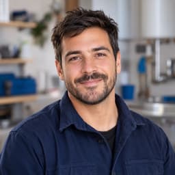 Retrato de Lucas Benítez, profesional ficticio de Alia